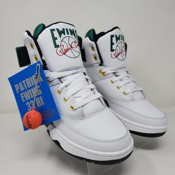 Patrick Ewing Basketball Shoes Mens 8 White Athletics Jamaica Logo Spell Out - Picture 1 of 8